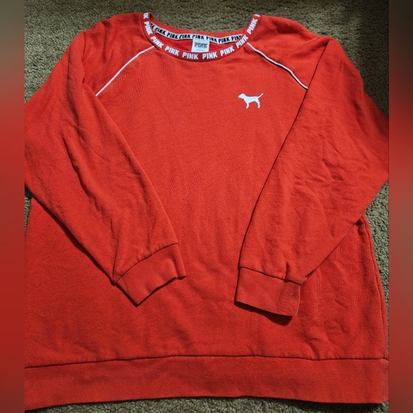 PINK Victoria's Secret Large Oversized Pullover Logo Sweatshirt - Picture 1 of 4
